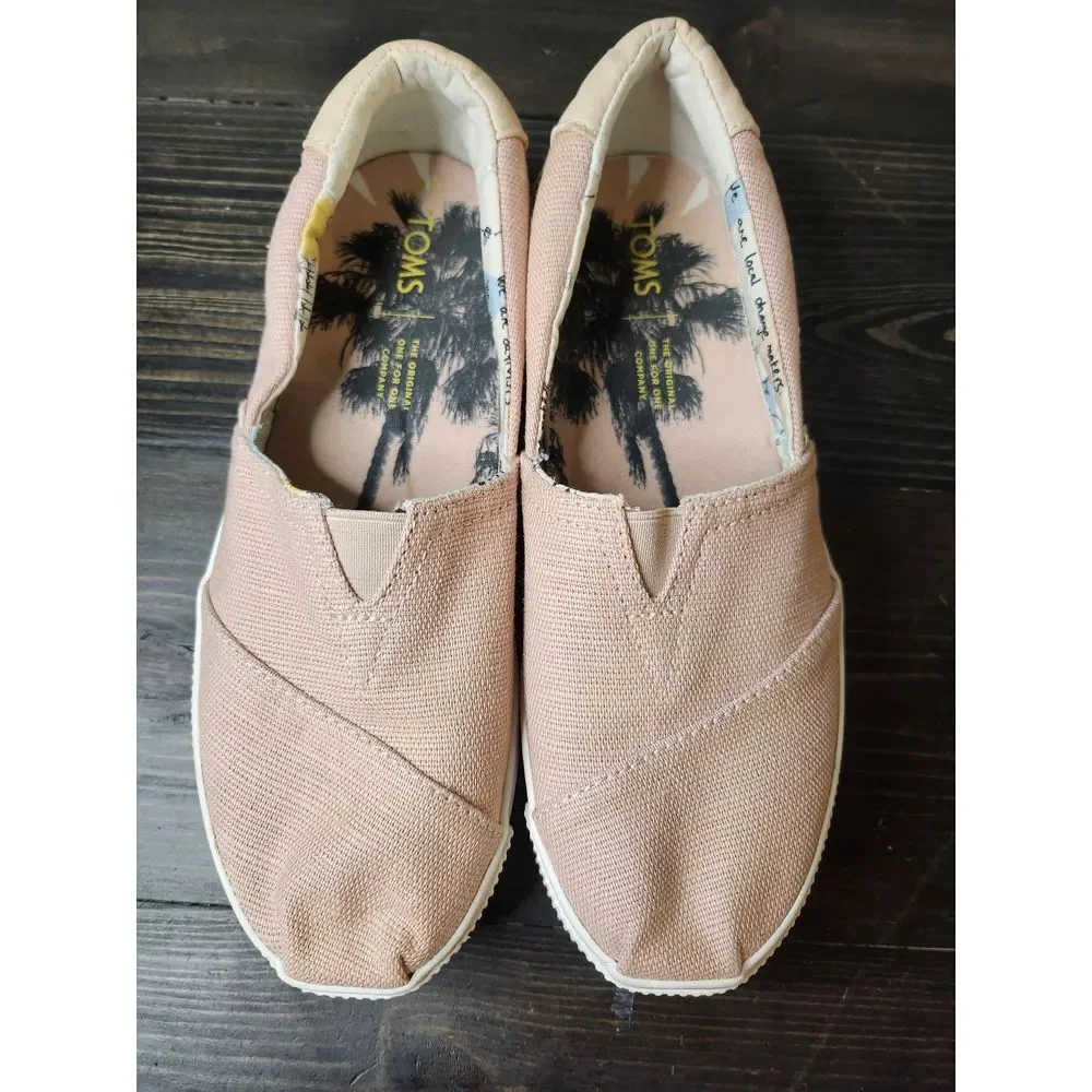 TOMS Women Alpargata Boardwalk Cameo Rose Women's Espadrilles‎ Size 5 1/2